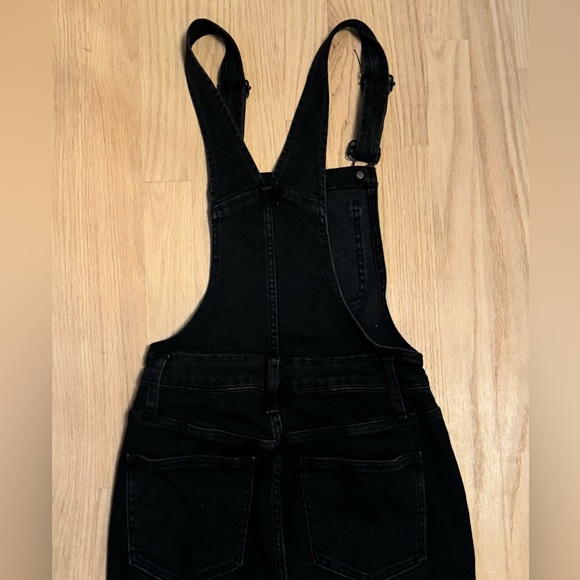 Madewell Stretch Lunar Wash Black Skinny Denim Overalls AA598 Women’s XXS 2XS - Picture 3 of 3